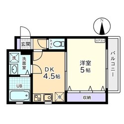 信開ラザール西公文名の物件間取画像